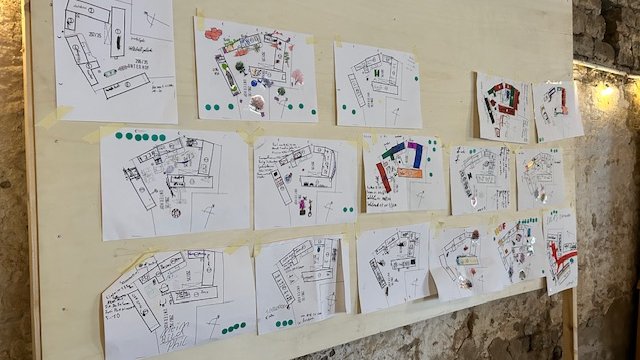 Grundschüler:innen gestalten Grundrisse des LandKiezes mit ihren eigenen Ideen